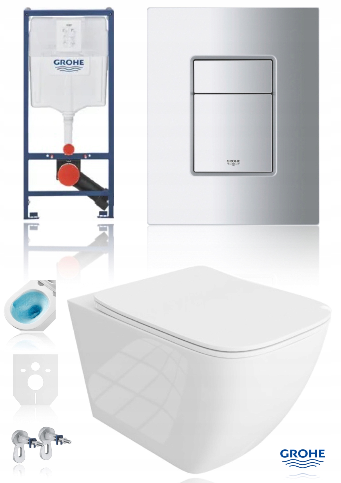 Grohe Stelaż podtynkowy zestaw miska wirowa Wc Chrom Mat Matowy 38732P00 Cr