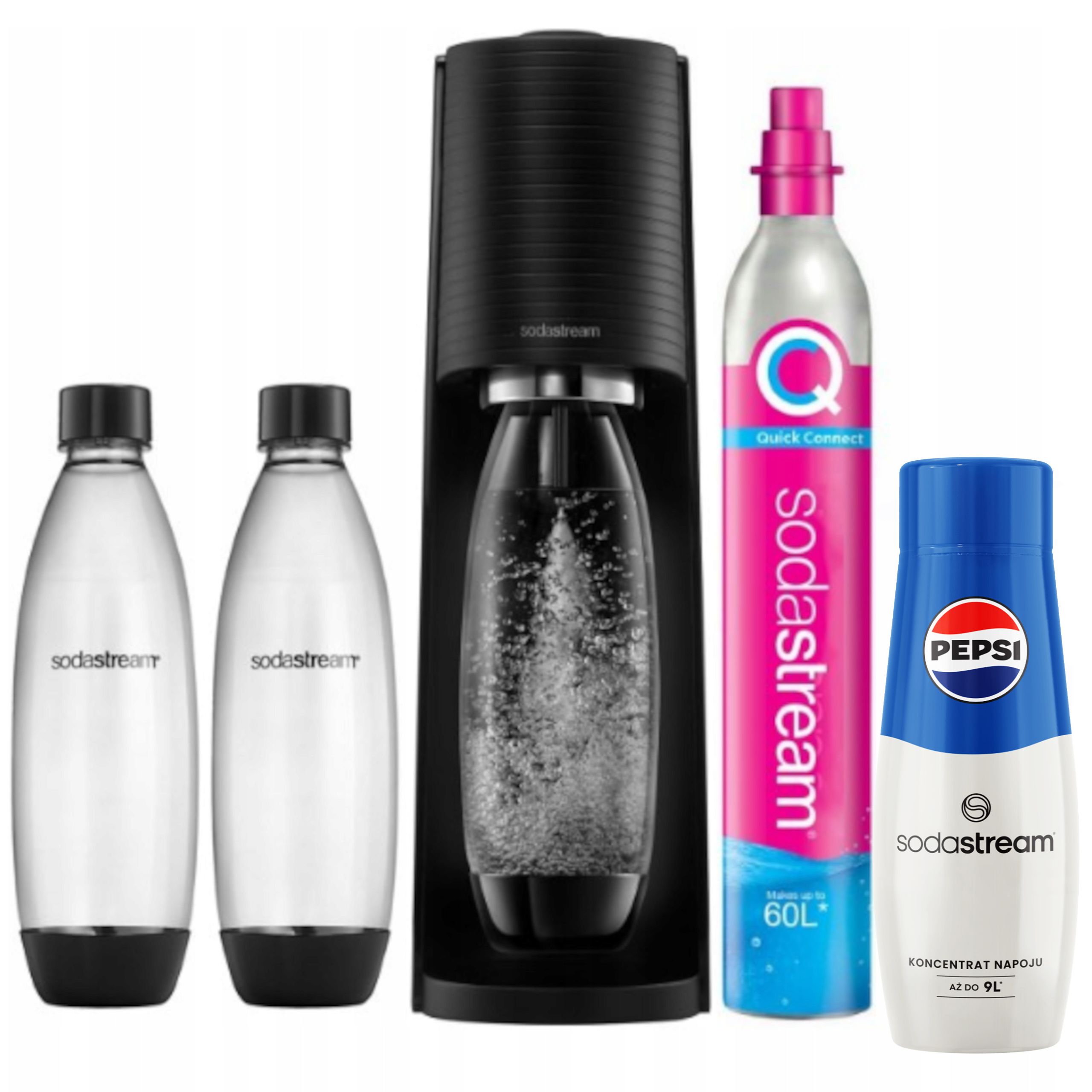 Sodastream Saturátor na vodu Terra čierny Pepsi Zadarmo