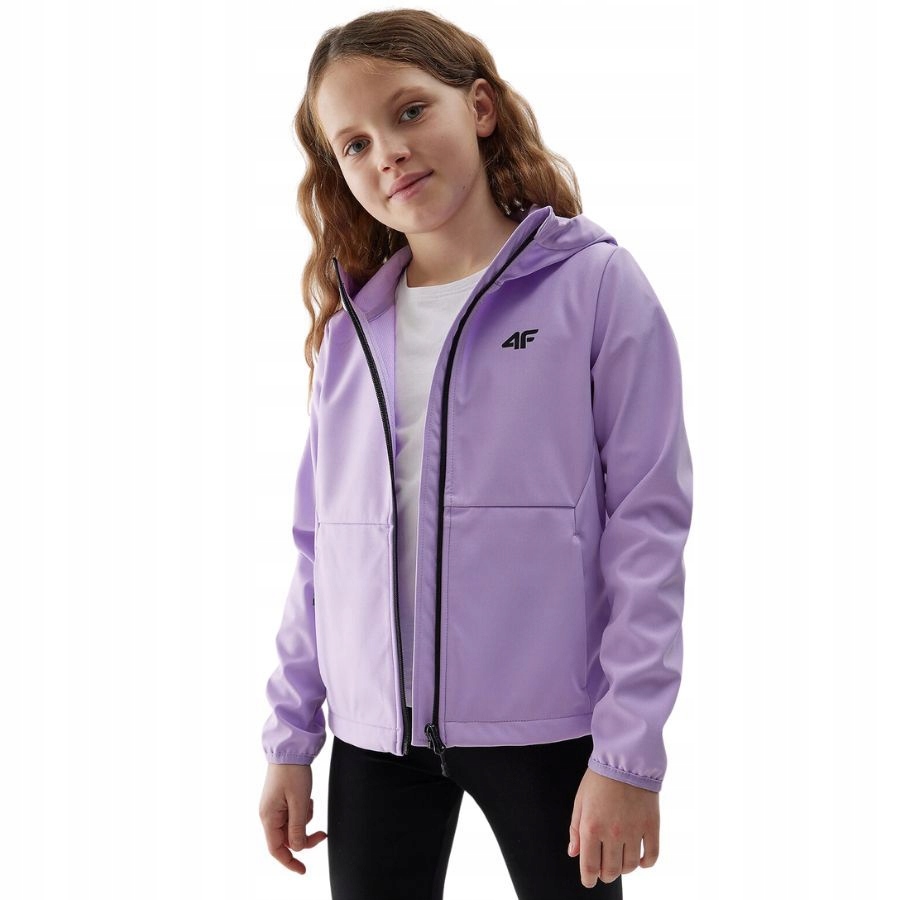 KURTKA 4F DZIEWCZĘCA WIOSENNA PRZEJŚCIOWA SOFTSHELL SPORTOWA NA CO DZIEŃ Marka 4F