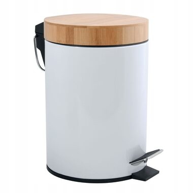 Levně Odpadkový koš Msv Aza pedálový 3 L bílý ocelový