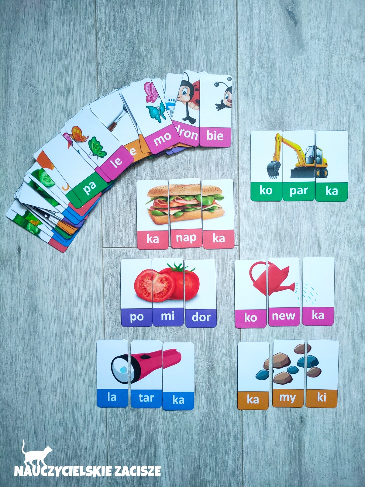 SYLABY Puzzle dla dzieci 36 wyrazów 3-sylabowych Przedmiot Edukacja wczesnoszkolna