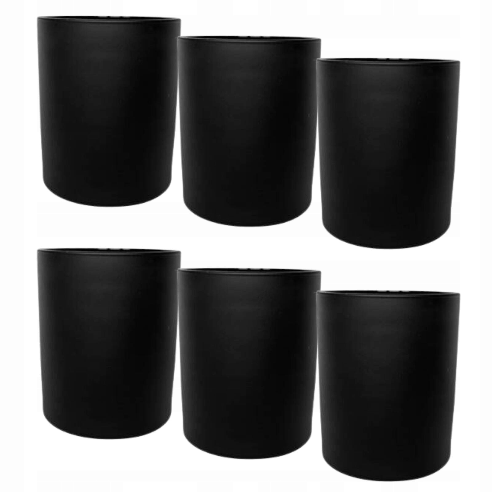 Skleněná nádobka na svíčky 300 ml černá matná 24 ks