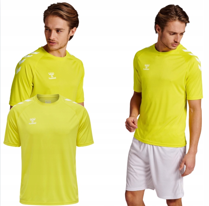 Oddychająca sportowa koszulka treningowa unisex żółta wytrzymała Hummel