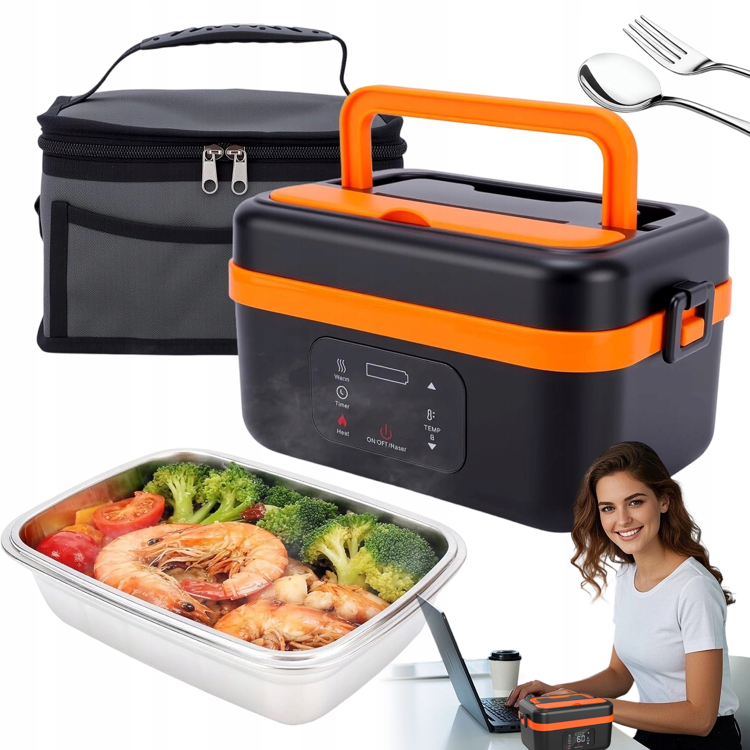 Elektrický Obědový Box 1 L S Funkcí Vyhřívání Pro Kancelář Budování Cesty