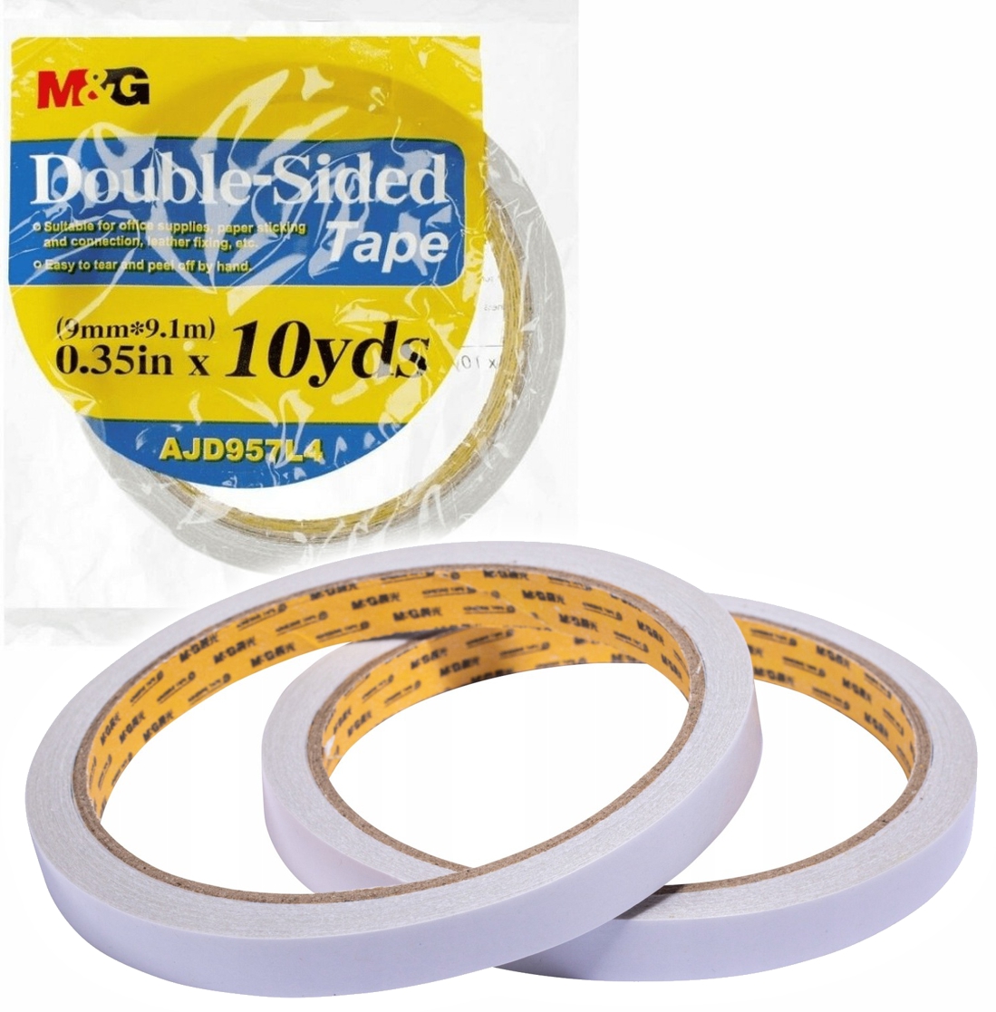

Taśma Tissue dwustronna 9mm x 9,1m M&g 2 rolki