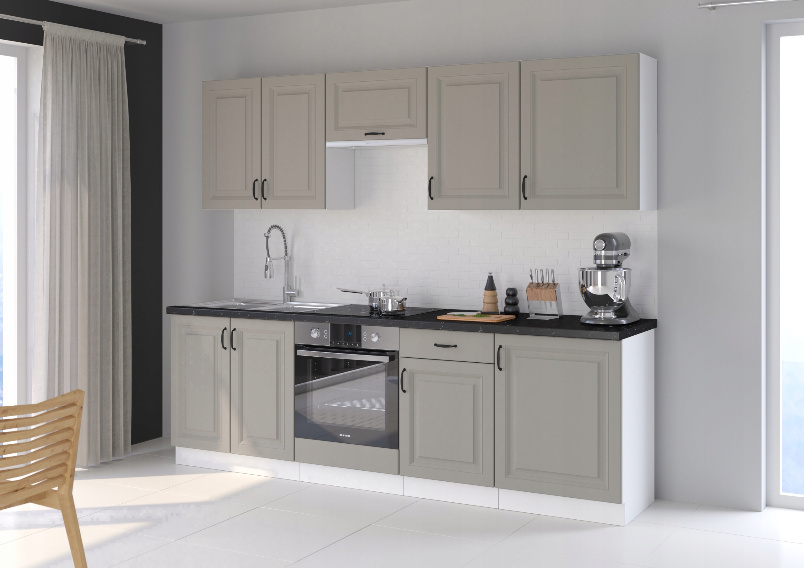 Szafka kuchenna górna 80x90 szara CLAYGREY SPRING Marka Umeblujdom