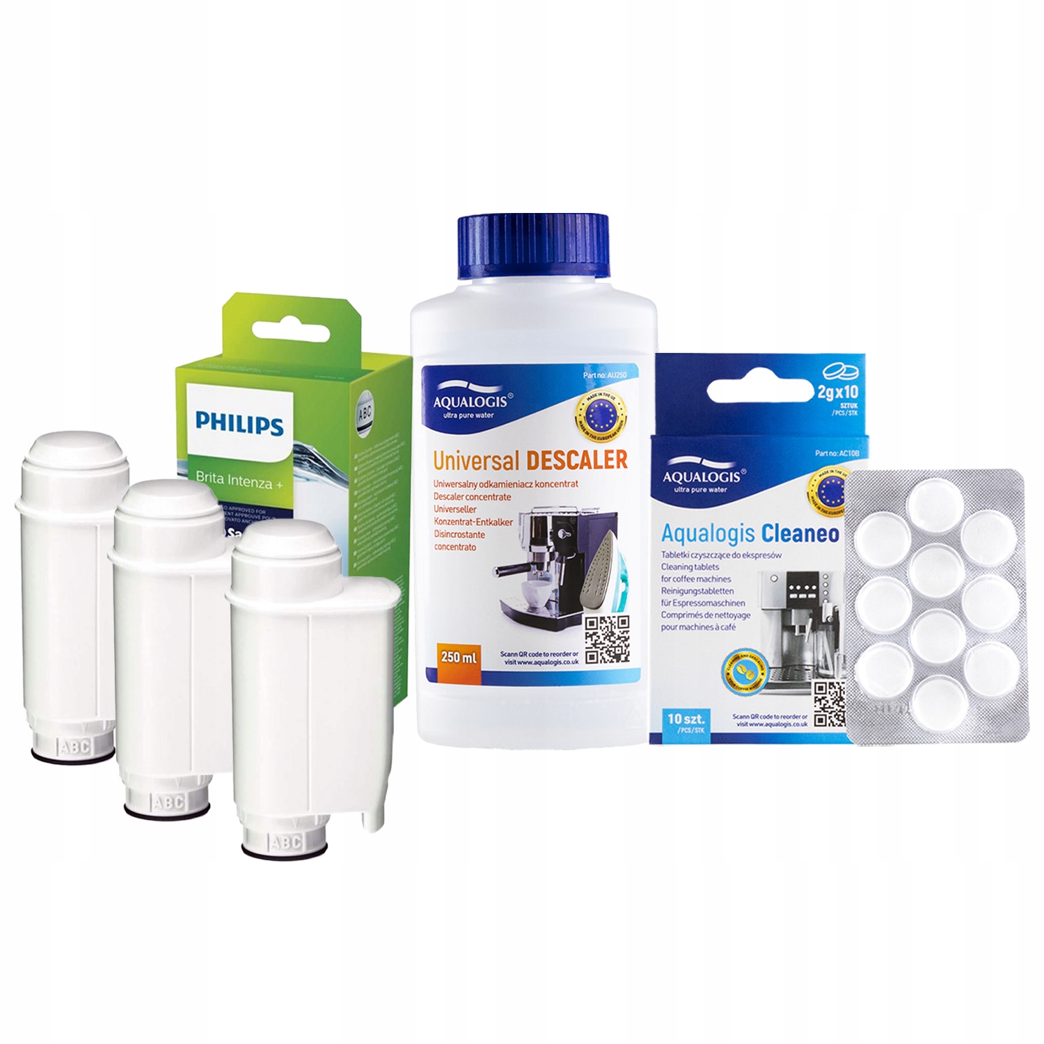 3x Filtr Intenza+ CA6702/00 pro kávovar Philips Odvápňovač Tablety