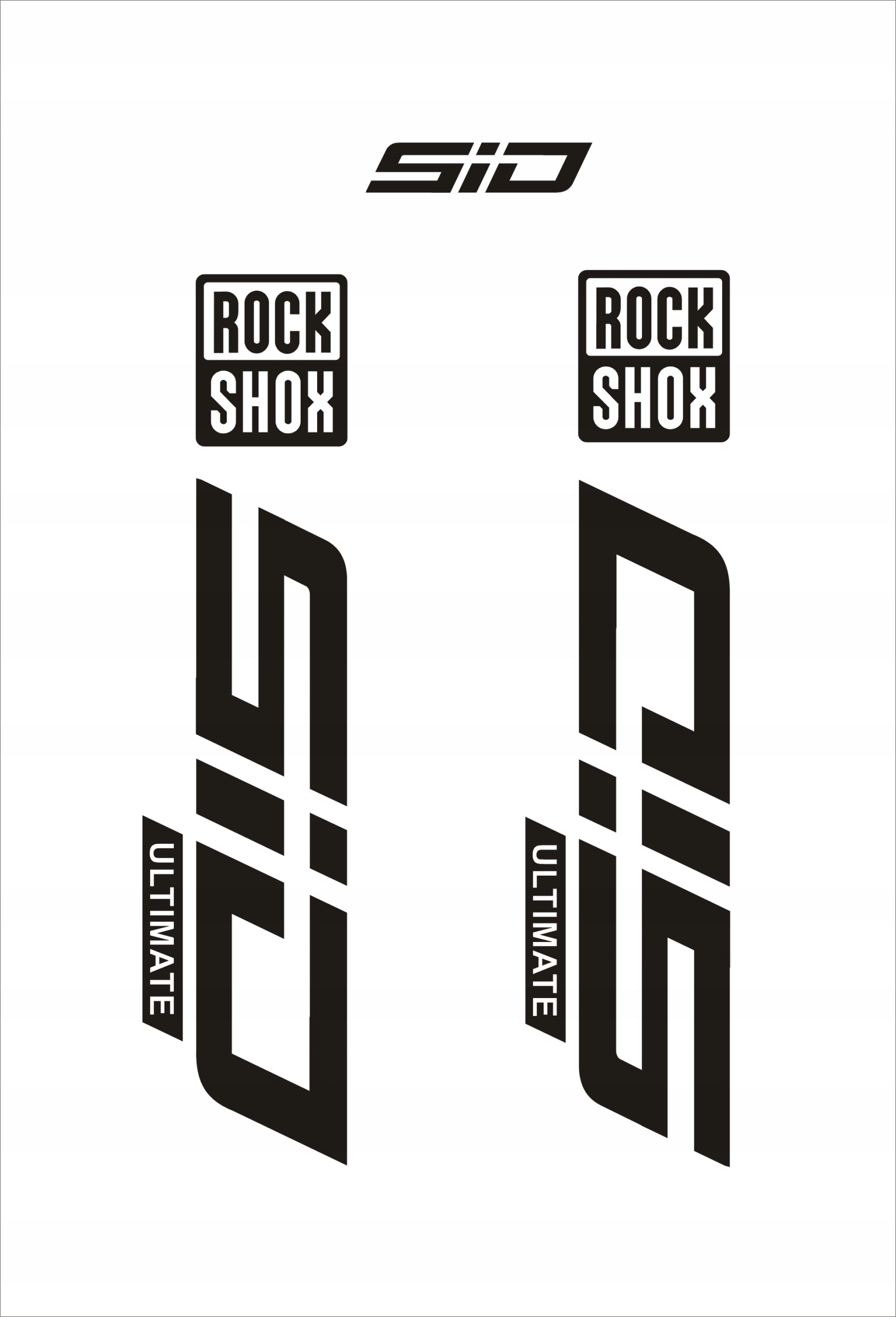 SID Ultimate ROCK SHOX naklejki na amortyzator