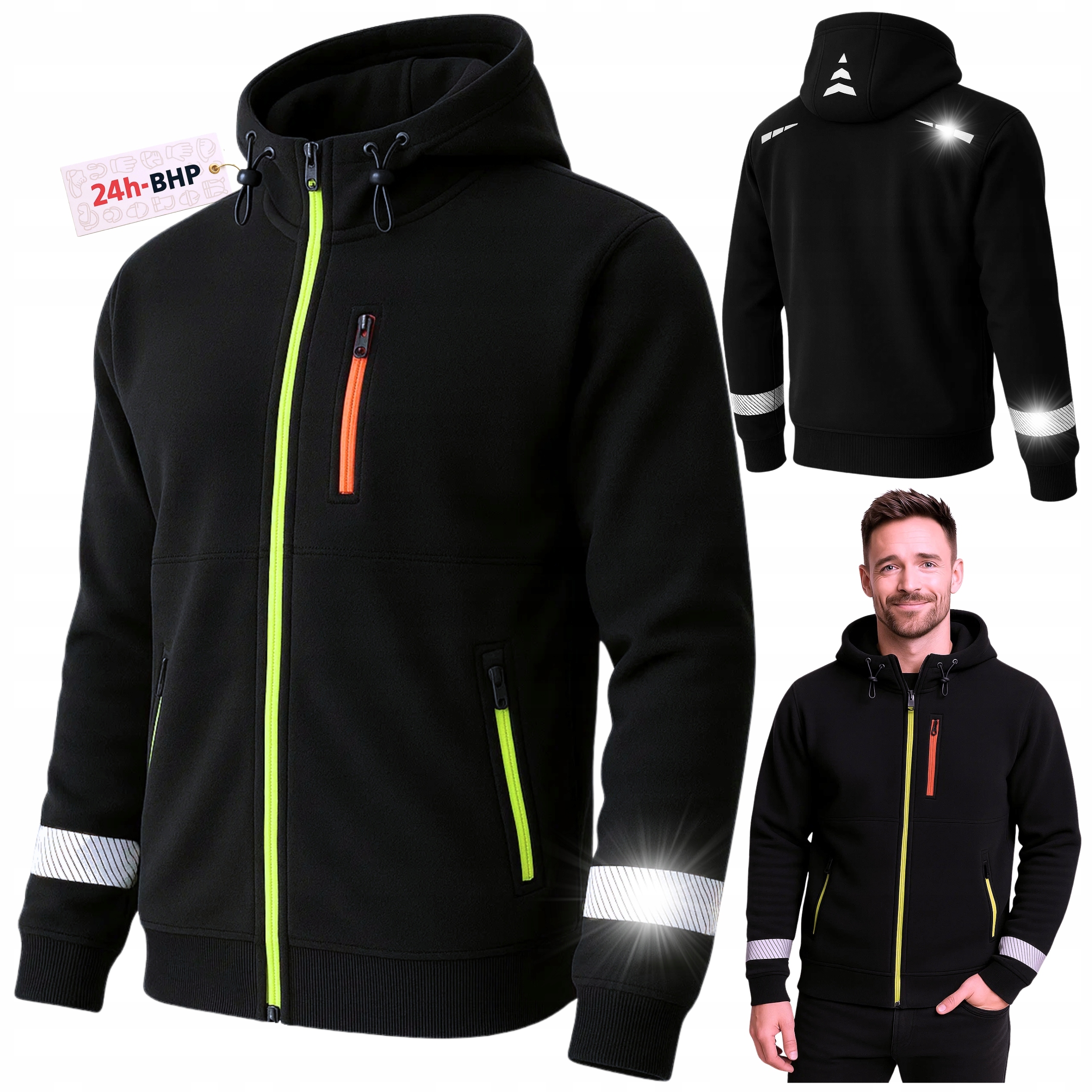 Рабочая толстовка мужская спортивная куртка светоотражающая защитная OHS ND-ACTIVE
