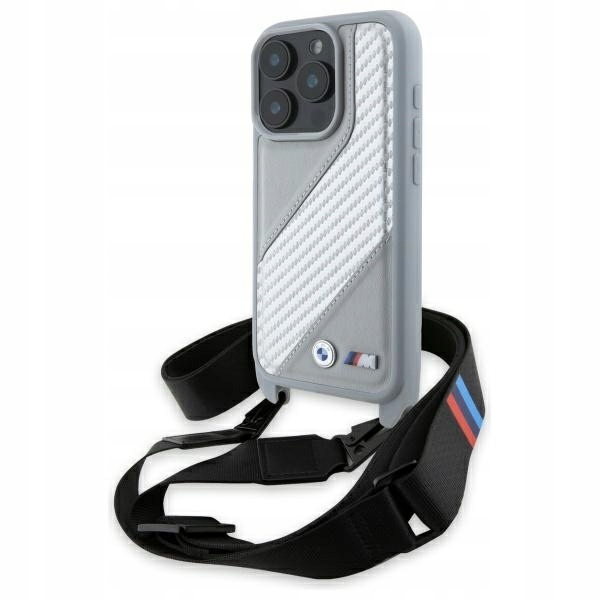 Pouzdro pro iPhone 16 Pro Max Bmw Hardcase Edition s karbonovými pruhy