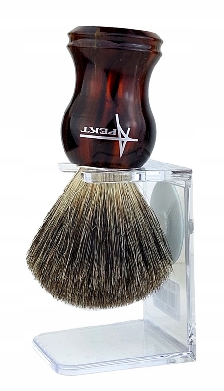 Štětka na holení Borsuk 100% Stojan Štětec z jezevčích štětin Měkký hustý