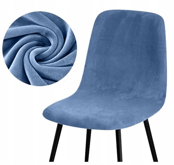

Pokrowiec na małe krzesło Granatowy welur Gruby