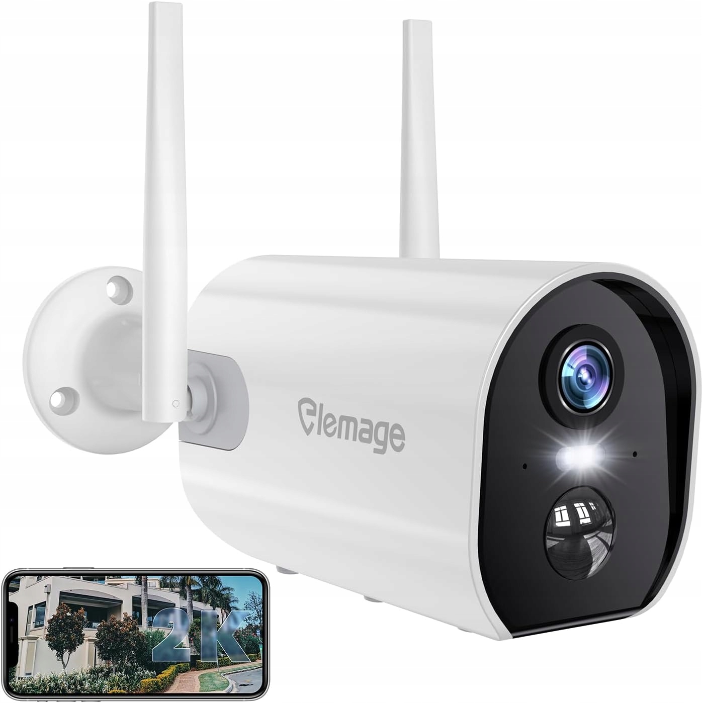 Kamera Zewnętrzna Do Monitoringu Akumulatorowa Wifi Tryb Widzenia W Nocy