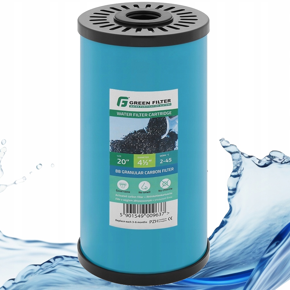 Green Filter filtrační vložka do vody 10" uhlíková Big Blue