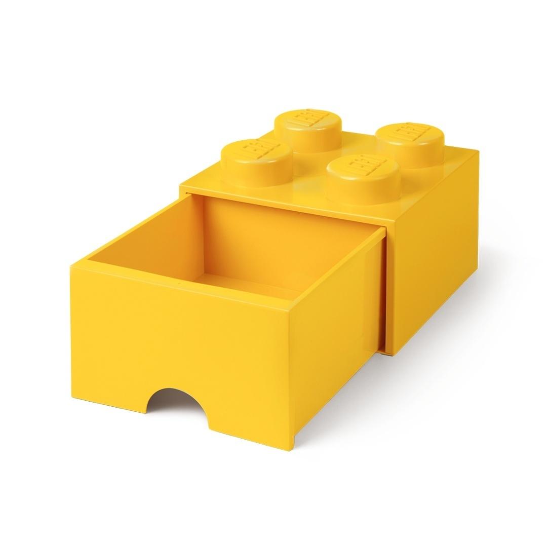 Lego (r) kontejner kostka se zásuvkou čtyř žlutý