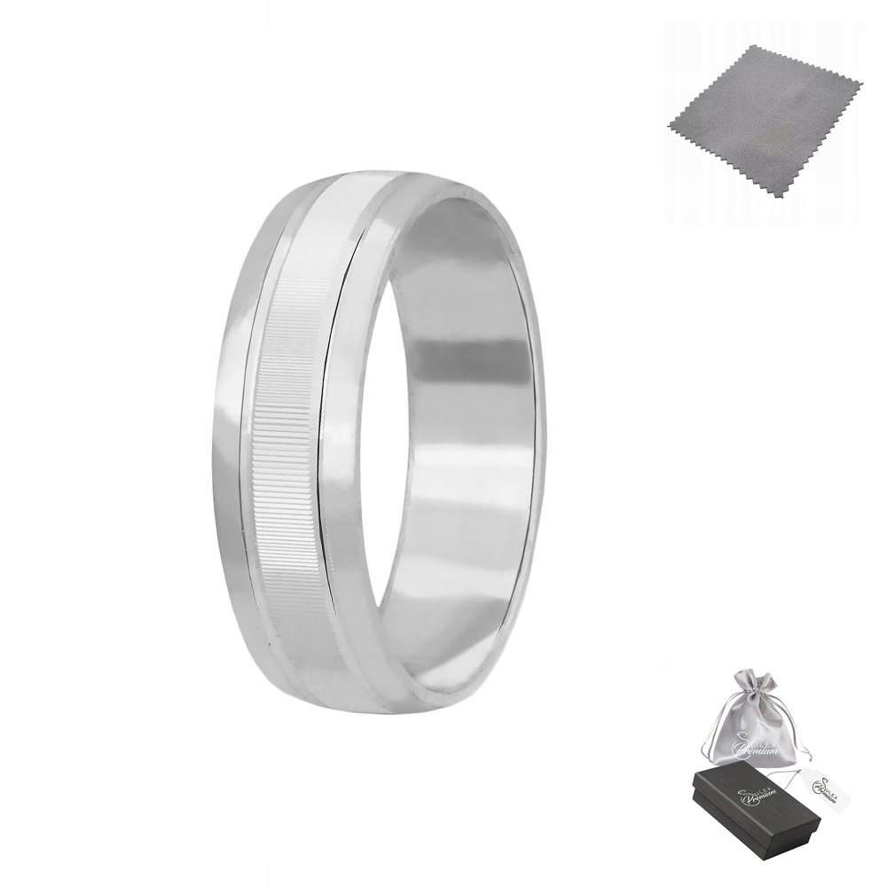 Prstýnek Pánský stříbrný ryzost 925 Diamantový prsten šířka 6 mm vel.17