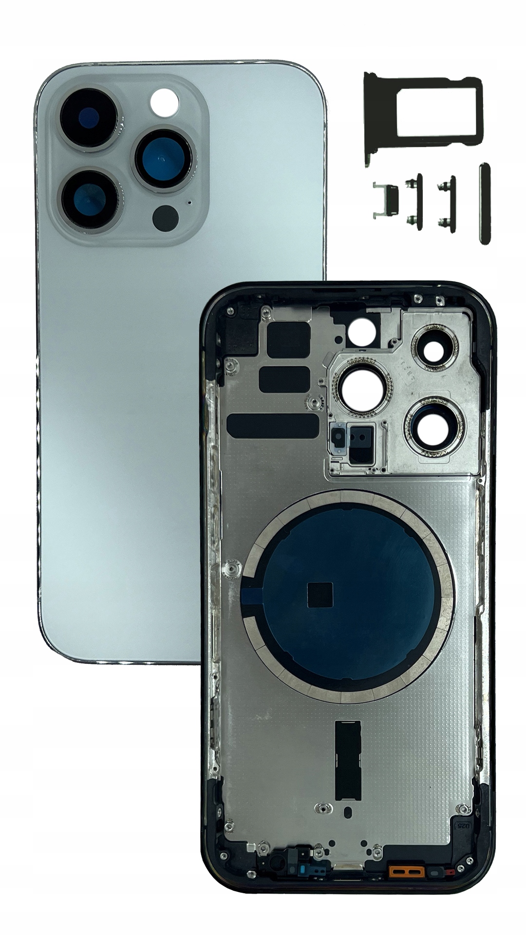 Kompletní pouzdro Bílé pro Apple iPhone 14 Pro Max, tělo rámeček