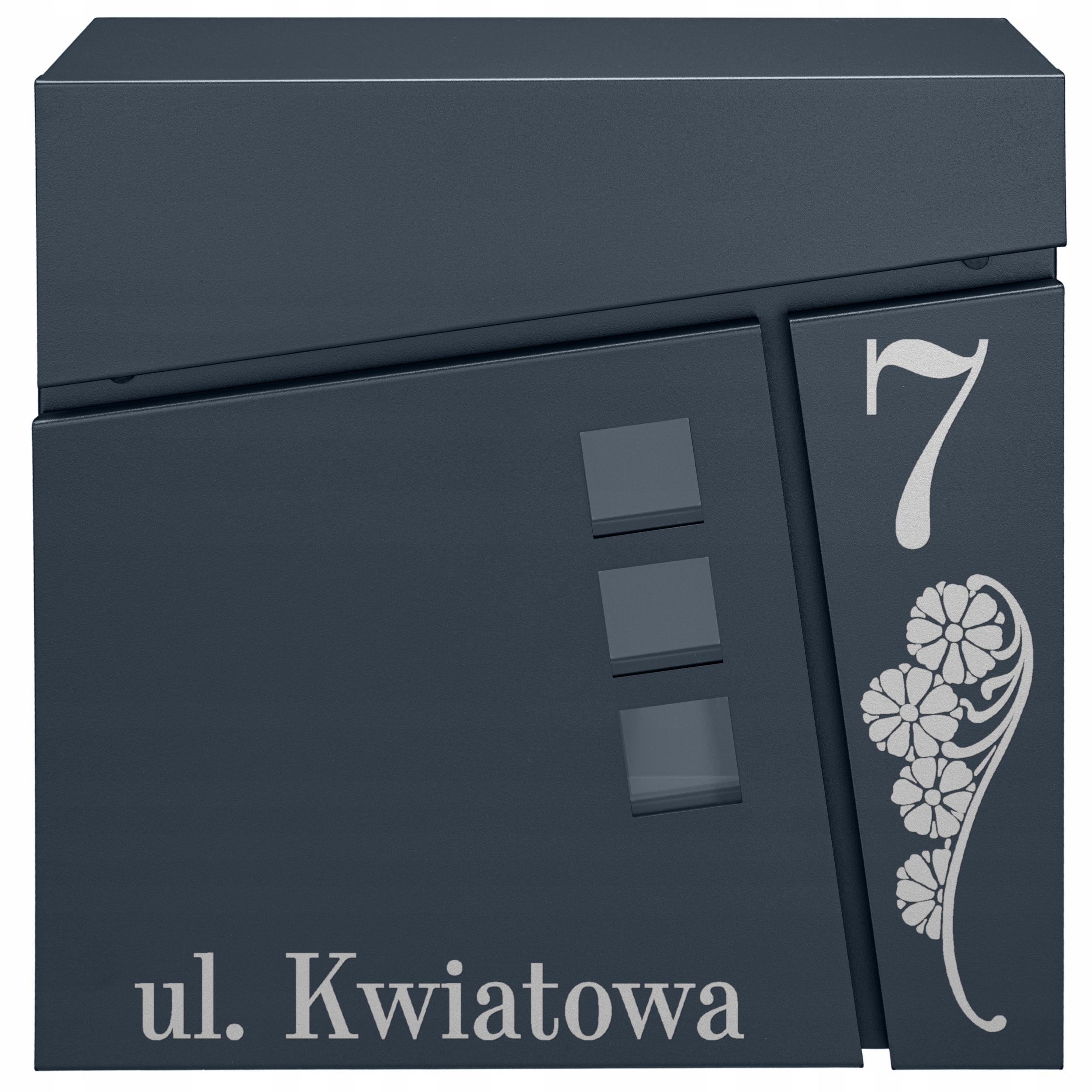 SKRZYNKA POCZTOWA TWIST NA LISTY ANTRACYT + WZÓR