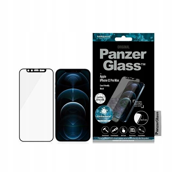 Tvrzené sklo pro iPhone 12 Pro Max PanzerGlass CamSlider Antibacterial Cz