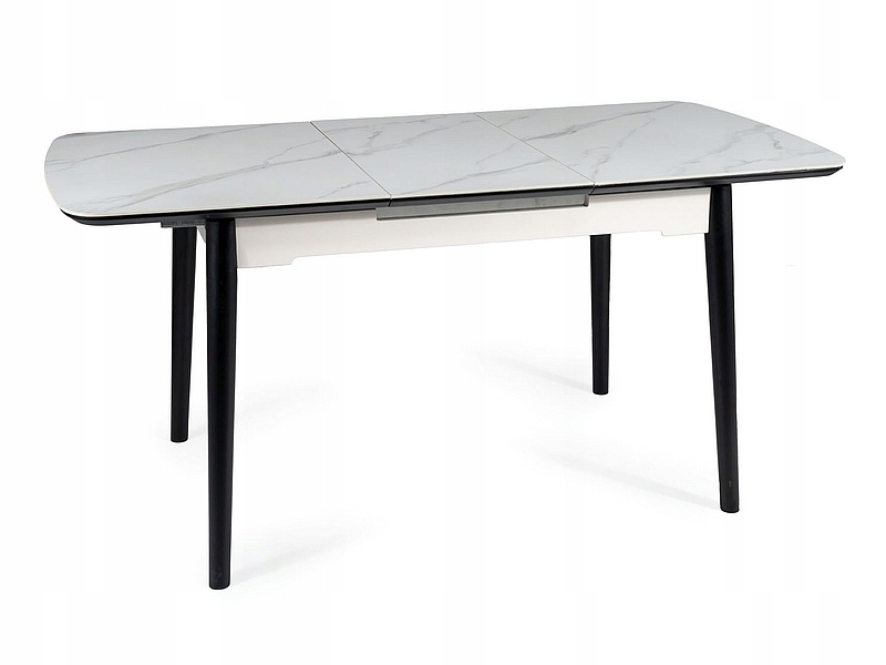 Rozkladací stôl Apollo biely/čierny 150(190)x90 cm Sig