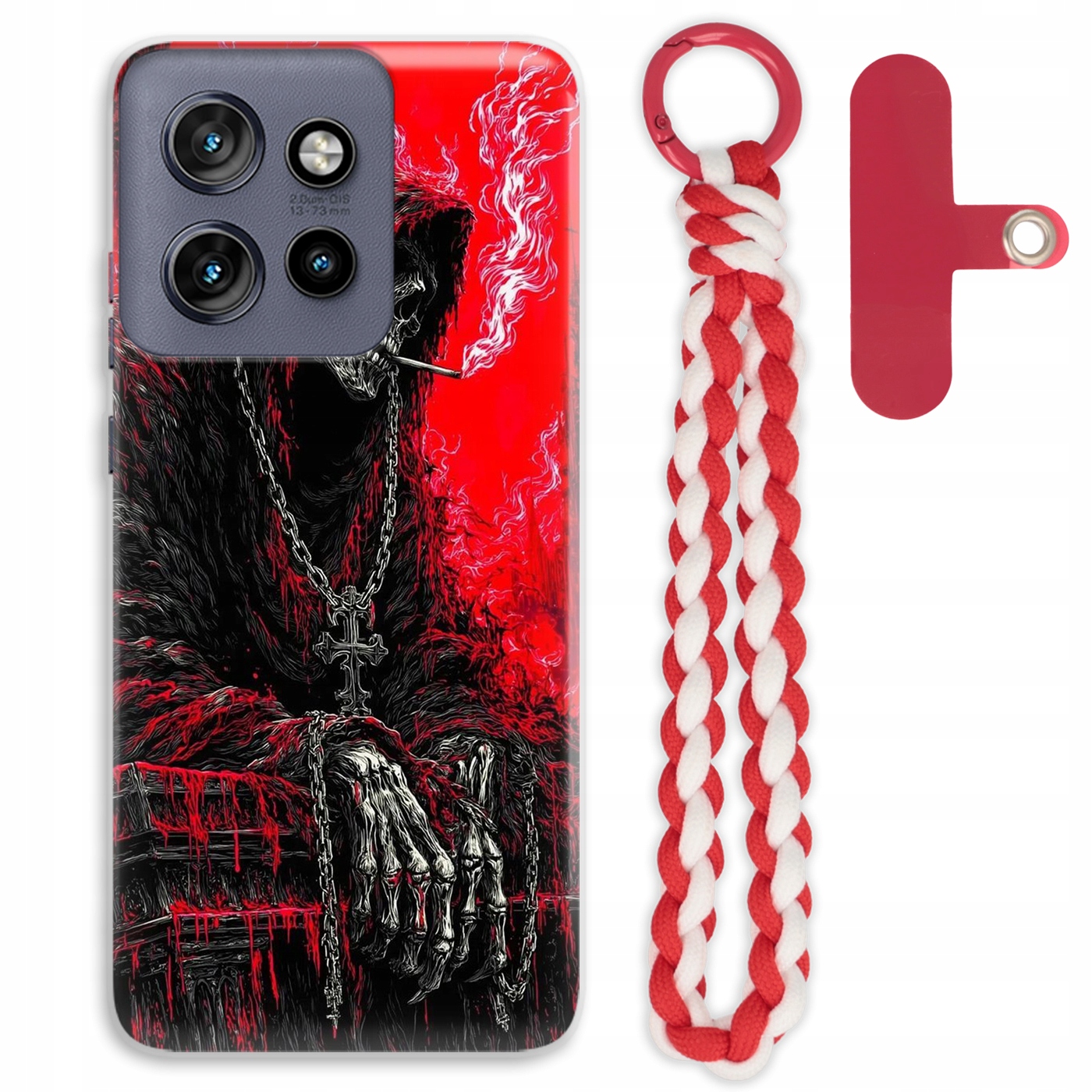 Pouzdro Pro Motorola Edge 50 Neo Case Pletené Vodítko Temné Gotické Wz