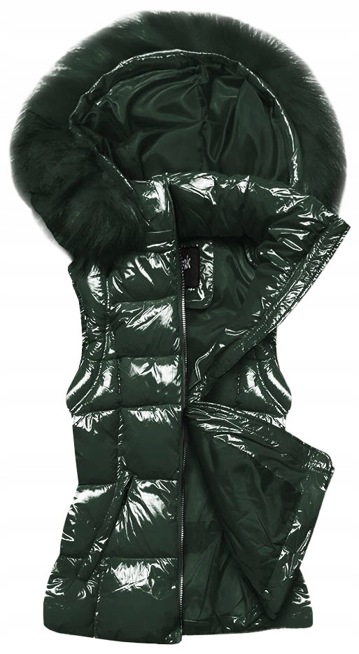 Lesklý Vesta Kožešina DK027 Zelený L (40)