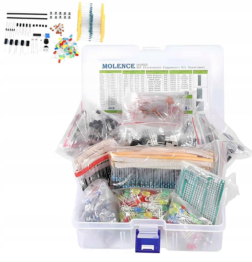 1818sz Zestaw elementów elektronicznych kondensatory rezystory tranzystory