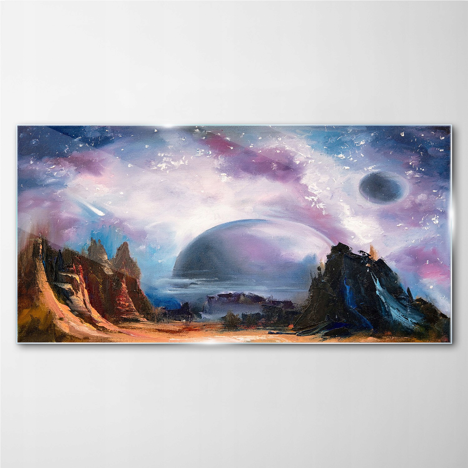

Obraz na ścianę szklany Galaktyka planeta 100x50