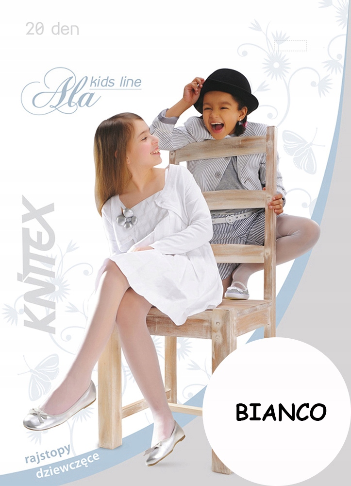 

Knittex rajstopki Ala 20 den Lycra biały 128-134