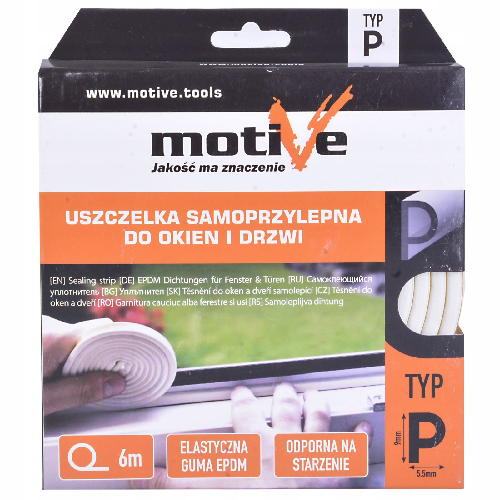 MOTIVE USZCZELKA SAMOPRZYLEPNA TYP P 6M BIAŁA EAN (GTIN) 5905953634034