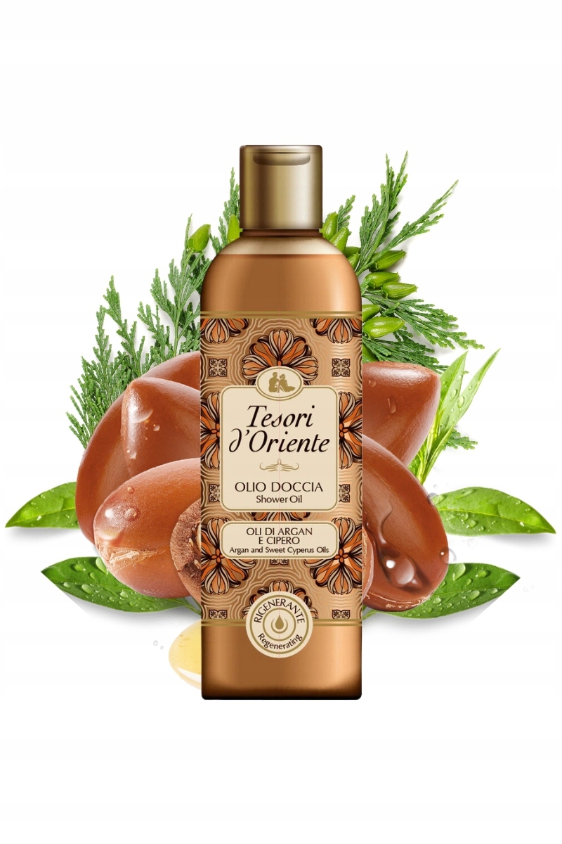 TESORI d'Oriente Olejki pod prysznic Amla, Argan, Tsubaki 3x250ml Marka Tesori d'Oriente