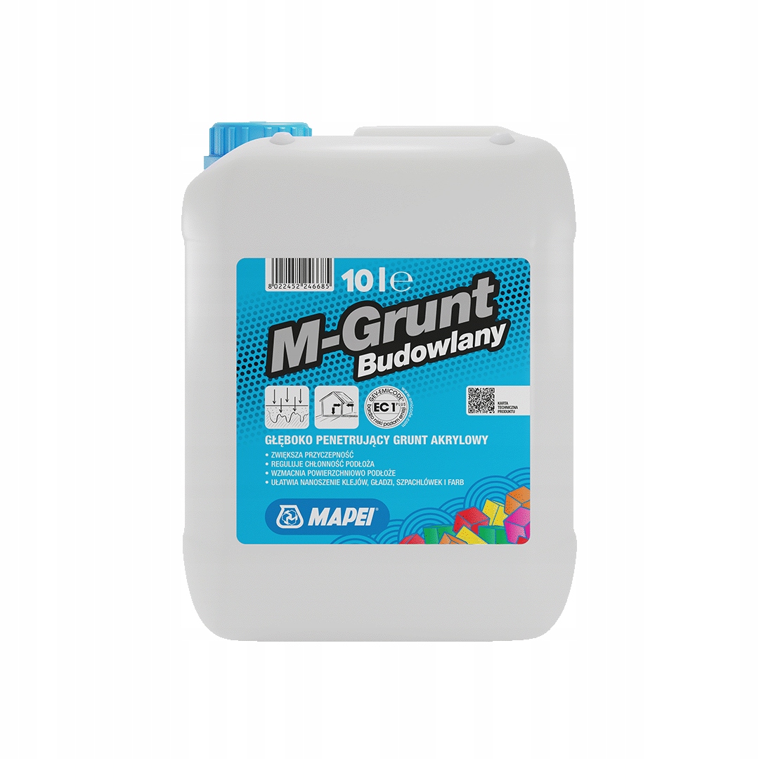 Grunt głęboko penetrujący Mapei 10L M-GRUNT BUDOWLANY