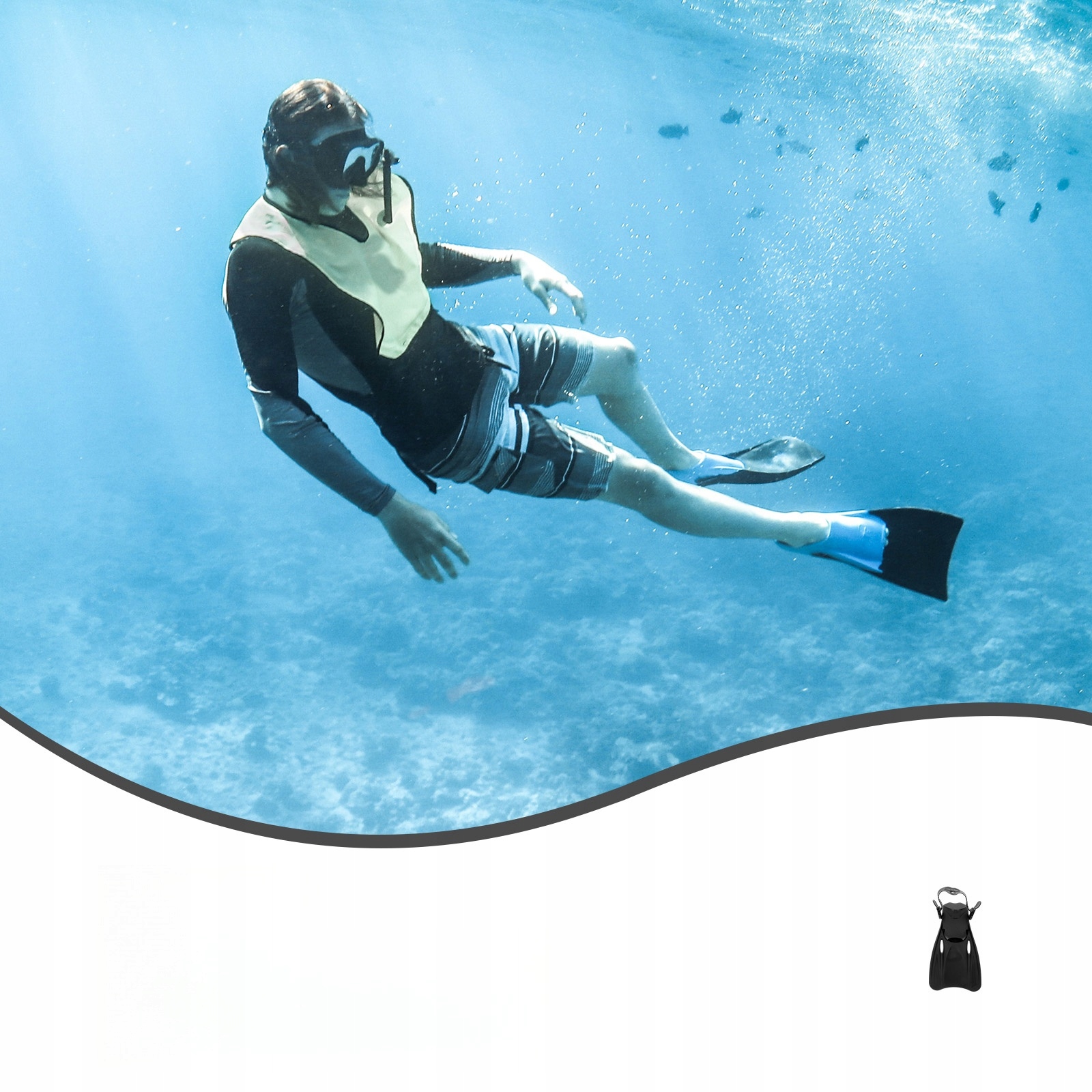 SPRZĘT DO SNORKELOWANIA PŁYTKI DO PŁYWANIA DLA DOROSŁYCH Marka bez marki