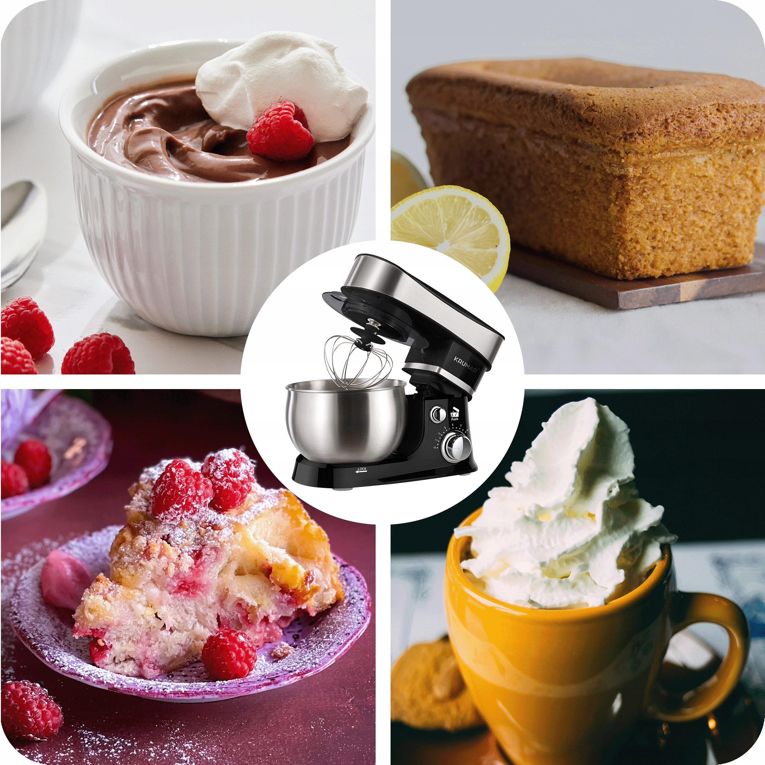 ROBOT KUCHENNY ROBOTY KUCHENNE PLANETARNY 2000W MISA 3L 6 POZIOMÓW ZESTAW Model ROBOT KUCHENNY 2000W KRUMAD