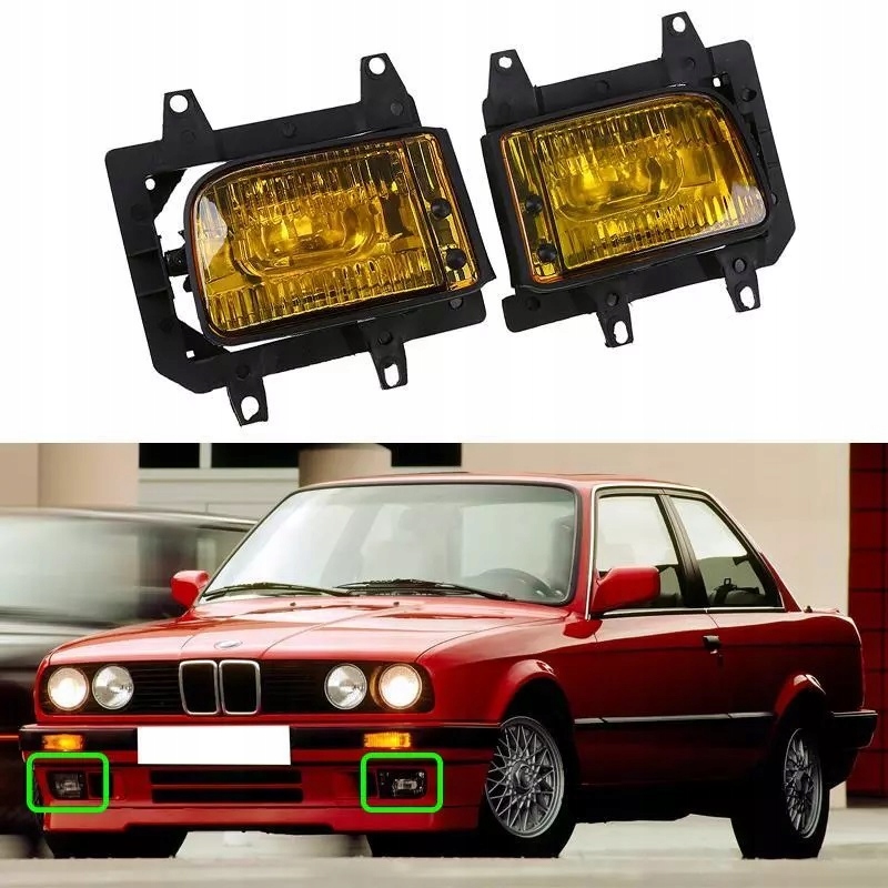 Sada Halogenových Mlhových Světel Pro Bmw E30 1985-1993 Žlutá