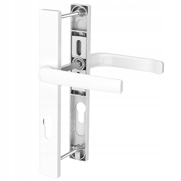 Dveřní klika pod roletu Saturn 36 Ral 9016 bílý obdélníkový štítek L92