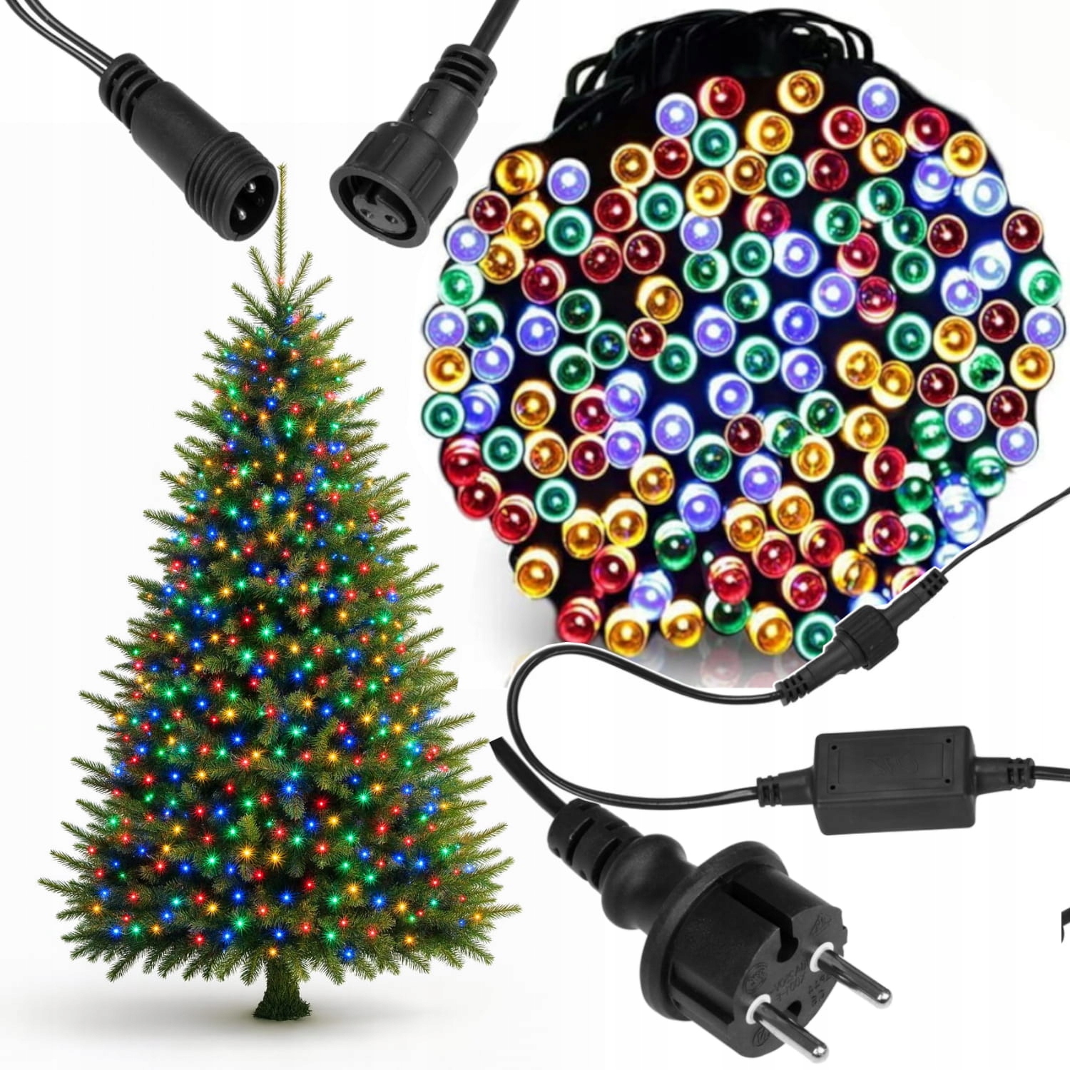 Vánoční Osvětlení Na Stromeček 500 Led Pevné Flash Multicolor Venkovní