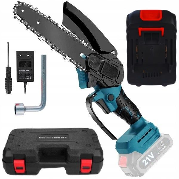 Piła łańcuchowa Akumulatorowa 21V + akumulator + ładowarka + walizka