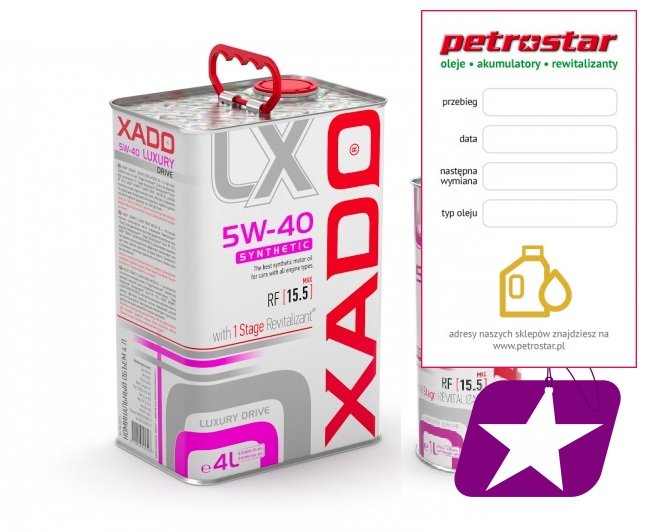 Xado Luxury Drive 5W40 1STUPŇOVÝ Revitalizant 5L