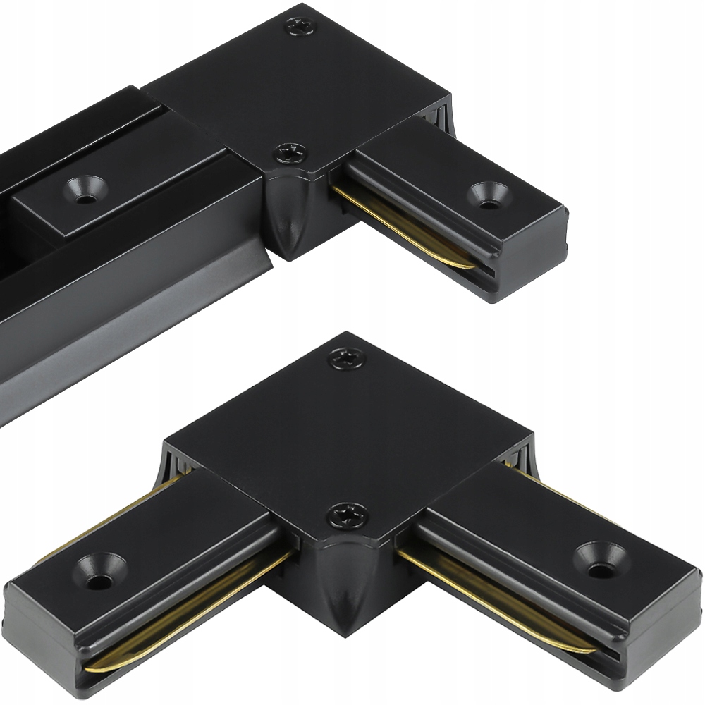 ŁĄCZNIK DO SZYNOPRZEWODÓW - NAROŻNY CZARNY