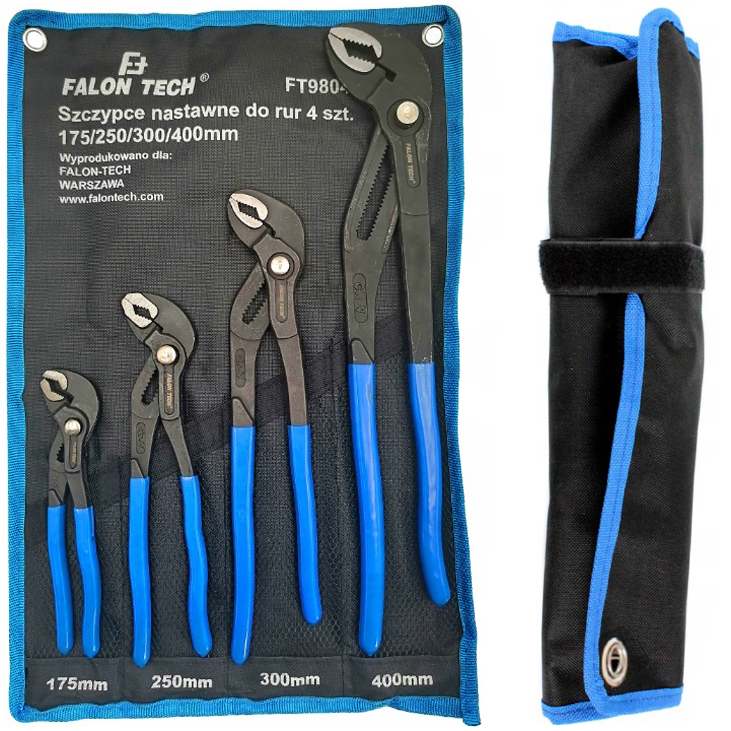 Klucze Nastawne Do Rur Cęgi Szczypce Hydrauliczne Żabka Zestaw 175-400mm