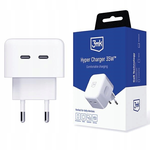 3MK Hyper Charger 35W 2xUSB-C Ładowarka Sieciowa Qc