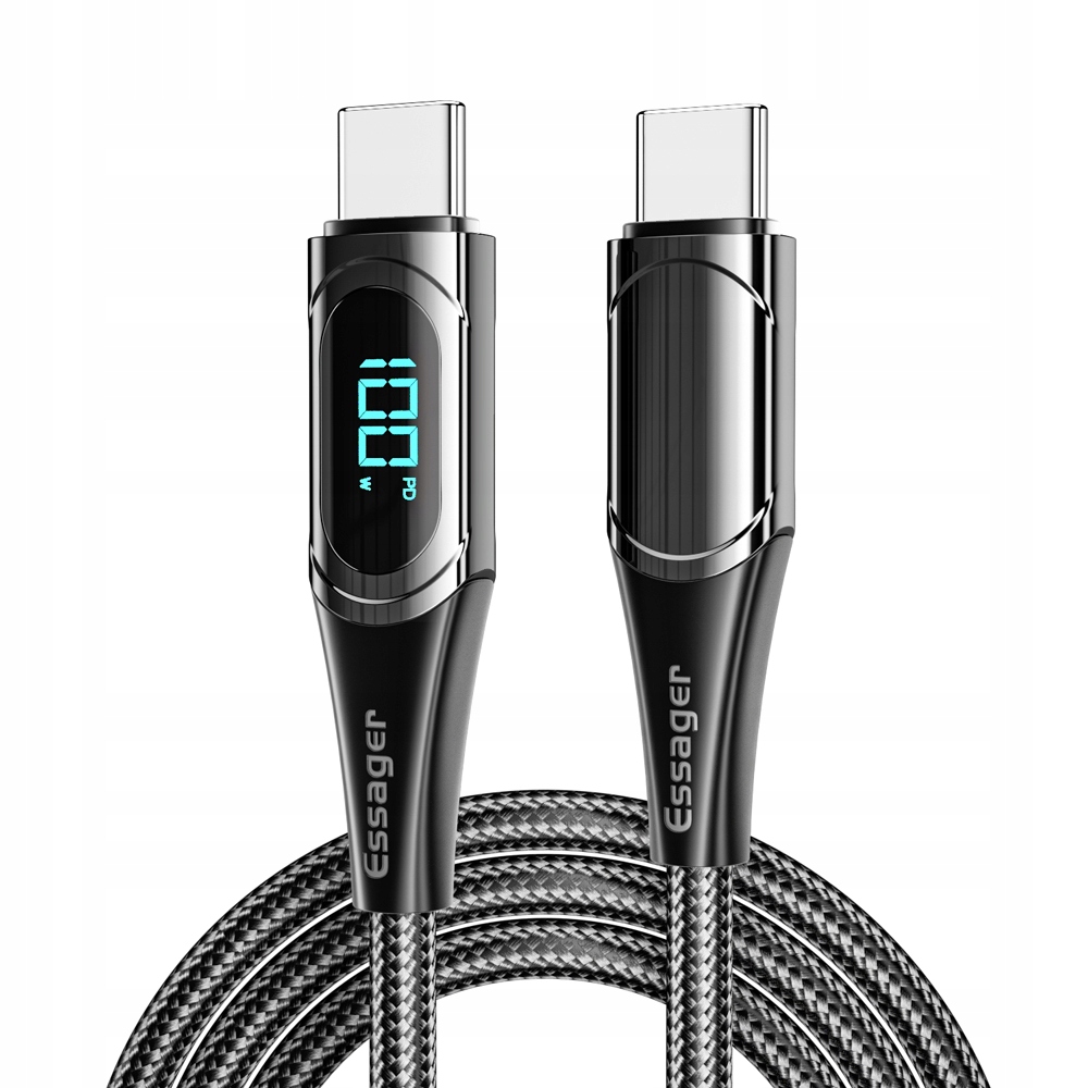 

Kabel Usb-c Oled Essager Pd 100W do Macbook Xiaomi