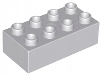 

Lego Duplo 3011 Klocek Płytka 2X4 szary Nowa (12g)
