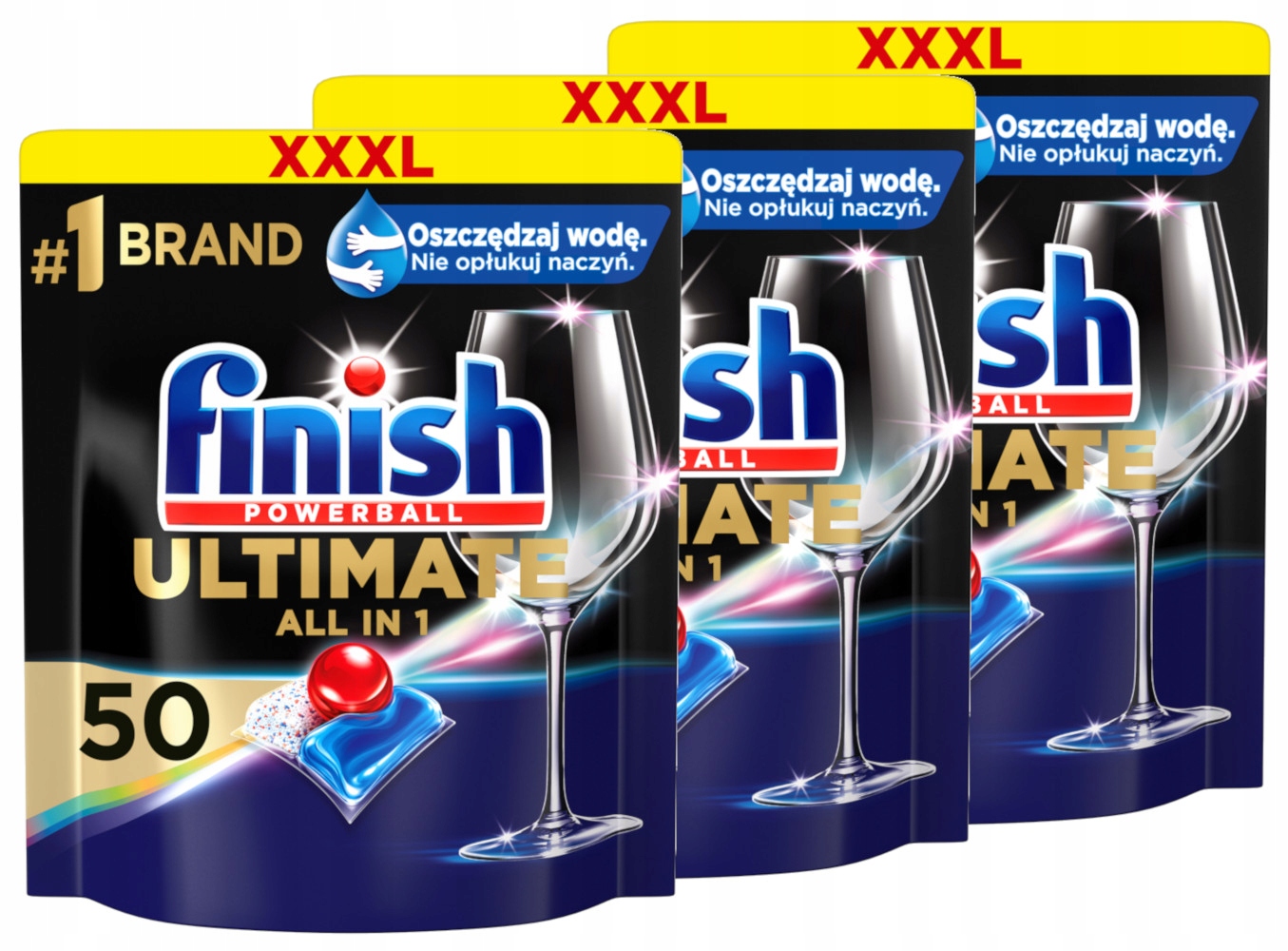 Levně Sada Finish Ultimate All in One Tablety do myčky 3 x 50 kusů