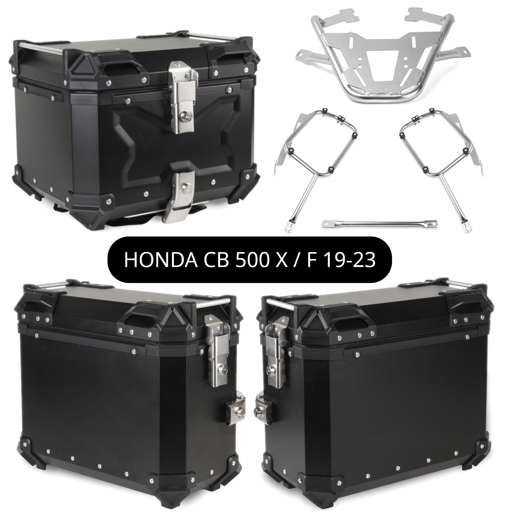 Kufřík Kufry Hliníkové Rámy Honda Cb 500 X F 2019-2023 Set TopX