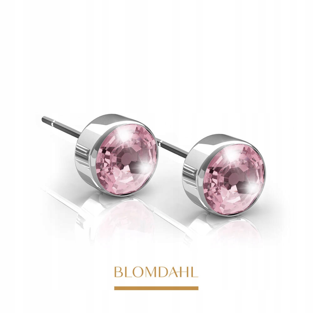 Blomdahl Náušnice Hypoalergenní Bezel Light Rose 5 mm
