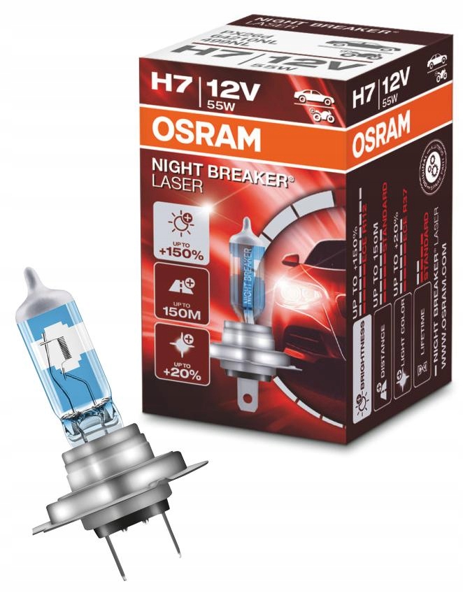 Żarówka Osram Night Breaker Laser *+150%* 12V 55W 3750K PX26d 1szt.