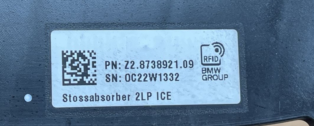 BMW 4 G26 support ABSORBER of a bumper front 51118738921