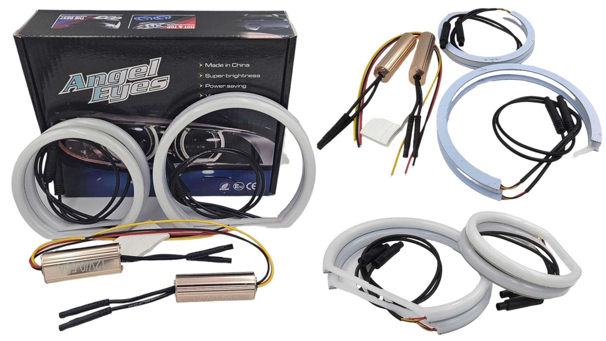 2v1 Dvojbarevné Bavlněné Kroužky Led Bmw E83 X3 E87 E60 E61 E90 E91